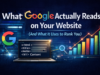 What Google Actually Reads on Your Website What Google Actually Reads on Your Website (And What It Uses to Rank You)